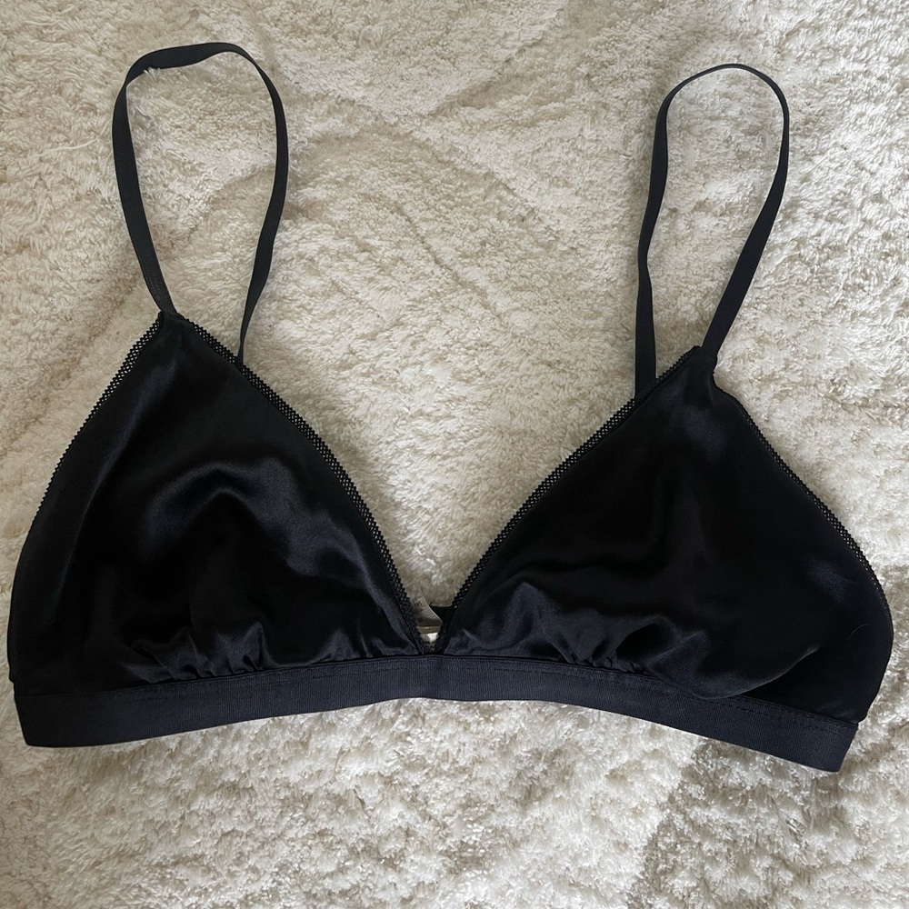 Satin bralette, size small.